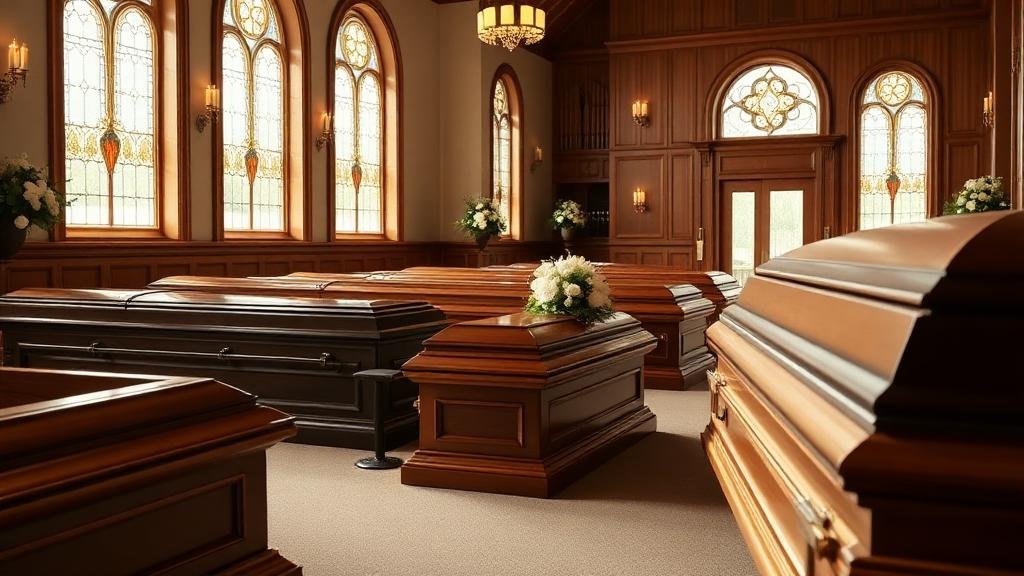 Elegant funeral home chapel interior