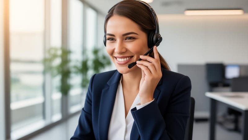 Customer service representative ready to help