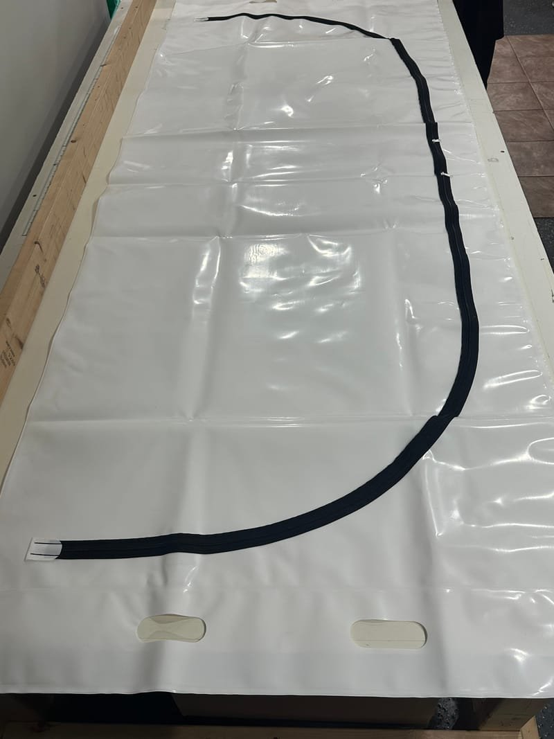 White underwater recovery bag 40x96 inches specialized drainage - Medgear Ontario Made